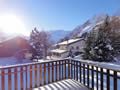 Terrasse ensoleillée du chalet